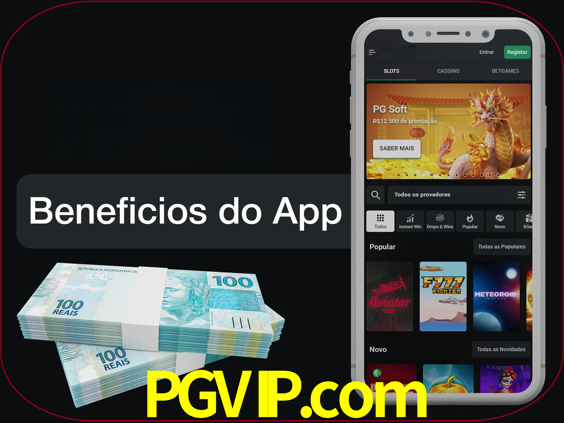 Obtenha todos os benefícios usando o aplicativo.